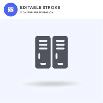 Locker icon vector, filled flat sign, solid pictogram isolated on white, logo イラスト素材