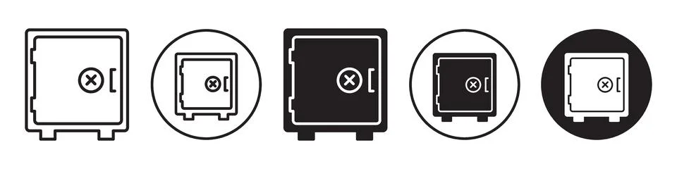 Locker icon vector set collection for web Stock Illustration
