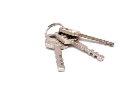Locker Keys isolated on white background Stock Photos
