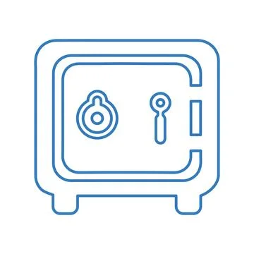 Locker line icon, ark, safe box Illustrazione stock
