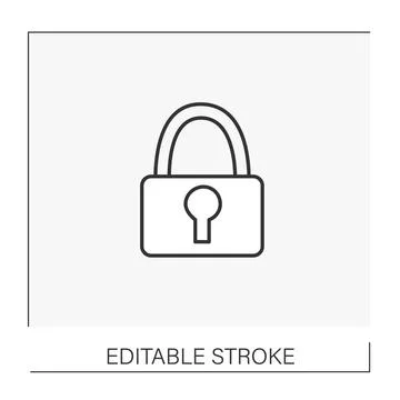 Locker line icon Stock Illustration