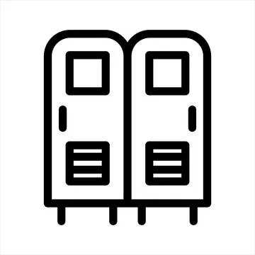 Locker line icon vector illustration isolated on white background Stock Illustration