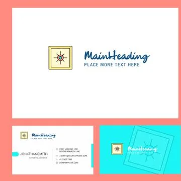 Locker  Logo design with Tagline &amp; Front and Back Busienss Card Template. Vec Stock Illustration