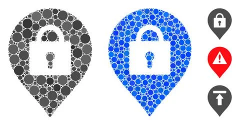 Locker Marker Composition Icon of Round Dots Stock Illustration