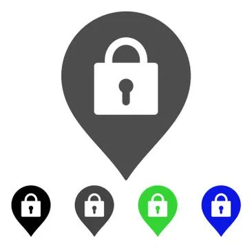 Locker Marker Flat Icon Stockillustratie