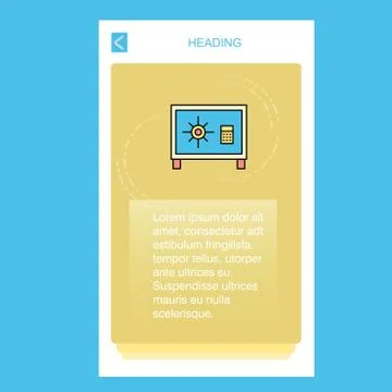 Locker mobile vertical banner design design. Vector Stock Illustration