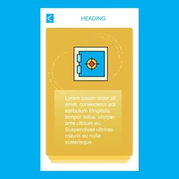 Locker  mobile vertical banner design design. Vector Stock Illustration