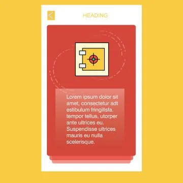 Locker mobile vertical banner design design. Vector Stock Illustration