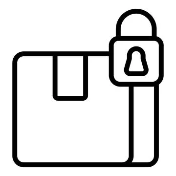 Locker parcel icon outline vector. Delivery service Stock Illustration