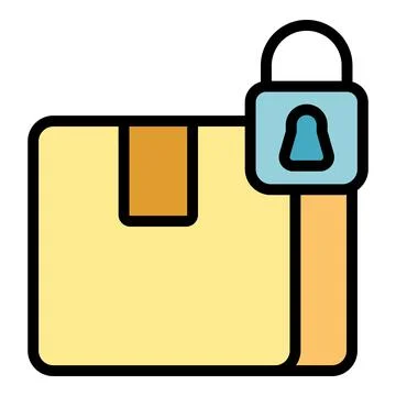 Locker parcel icon vector flat Stock Illustration