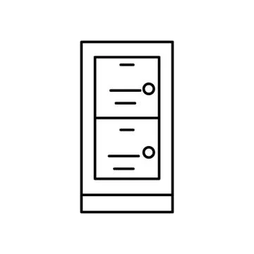 Locker room, changing room, baggage line icon. elements of airport, travel il Stock Illustration