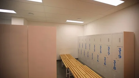 Locker room at the enterprise Video stock 126269323