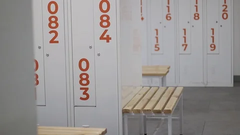 Locker room at the enterprise Stock Footage 126269627