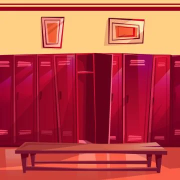 Locker room gym seamless vector illustration Иллюстрация