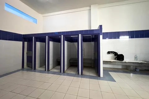 The locker room inside a Hammam in Morocco Foto stock