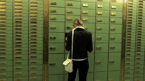 Locker room. locker save. savings safety. withdraw money cash Stock Footage 37272077