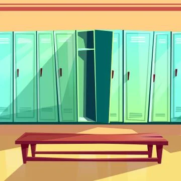 Locker room seamless pattern illustration Ilustração Stock
