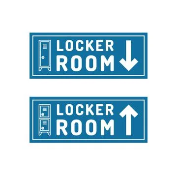 Locker room sign Illustrazione stock