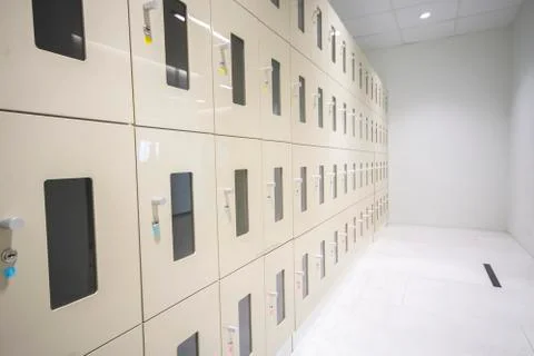 Locker room with soft light Stock Photos
