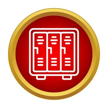 Locker room storage finding personal items protection icon Stock Illustration
