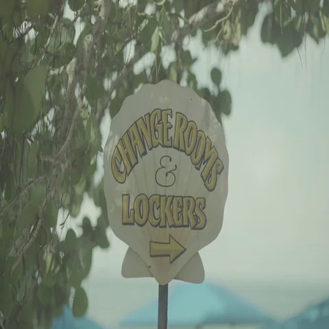 Locker Signage on Clam Stock Footage 69686328