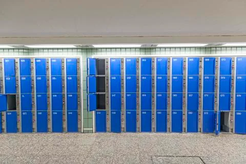 Locker at the station Stock Photos