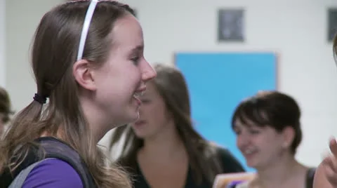 Locker talk 2 Stock Footage 25568509