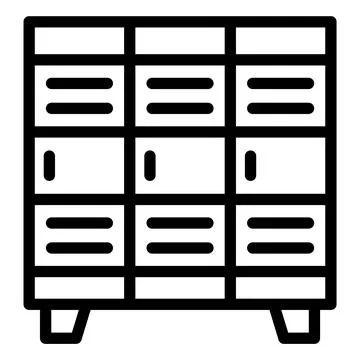Locker Vector Icon Design Illustration Stock Illustration