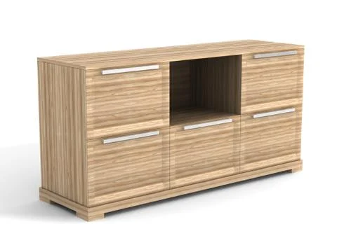 Locker on a white background. Isolated 3D image Stock Illustration