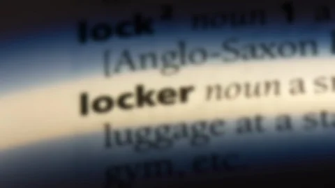 Locker word in a dictionary. Stock Footage 99562806