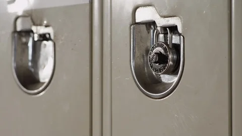 Lockers in being opened in Muay Thai boxing gym, close up 스톡 동영상 104566004
