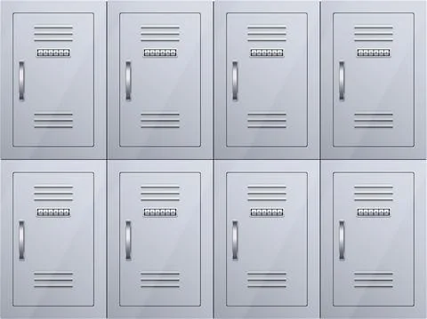 Lockers cabinets at the station Stock Illustration