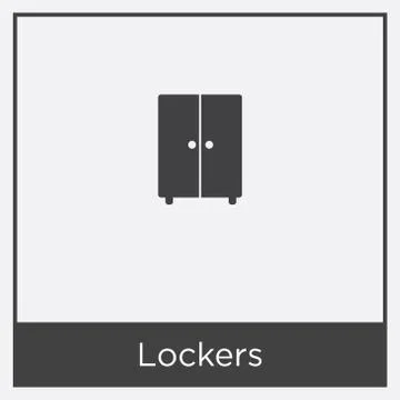 Lockers icon isolated on white background Stock Illustration