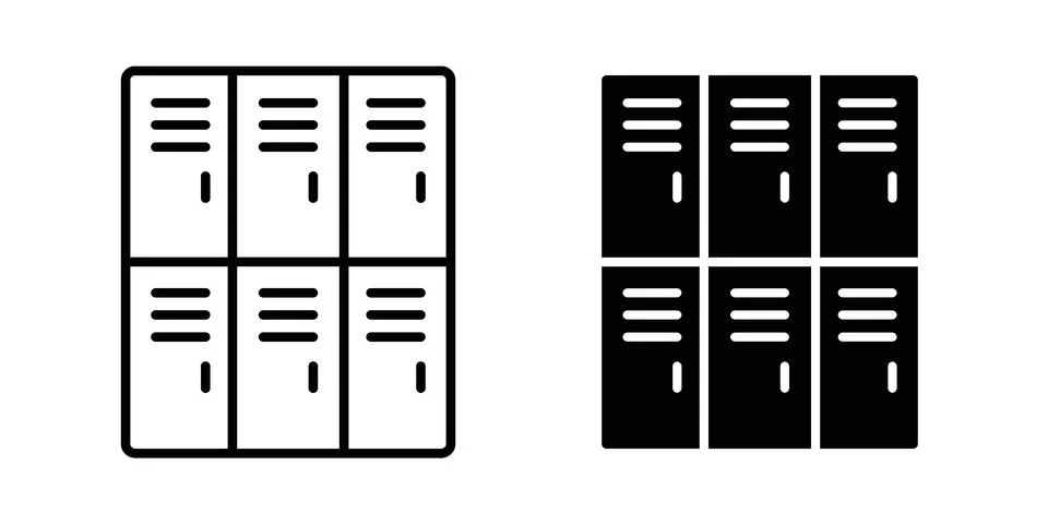 Lockers icon or illustration vector symbols Illustrazione stock