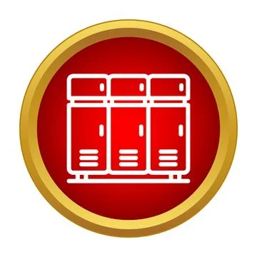 Lockers icon representing gym storage and security Stock Illustration