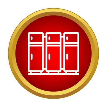 Lockers icon representing storage and security inside facilities Stock Illustration