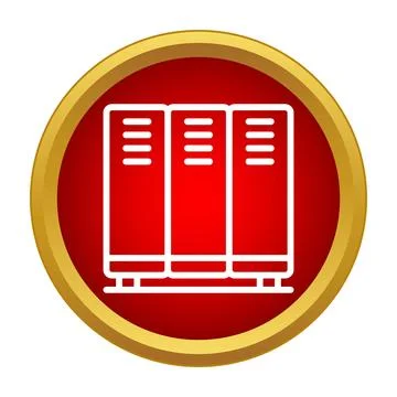 Lockers icon representing storage security in gym facility Stock Illustration