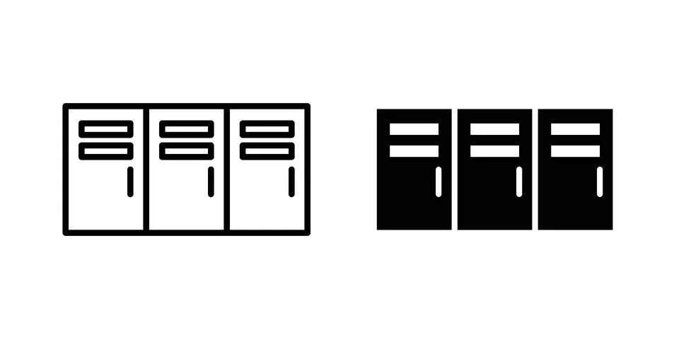 Lockers icon vector design illustrations Illustrazione stock