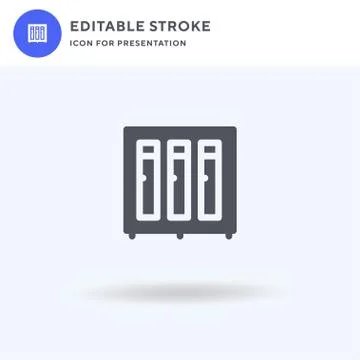 Lockers icon vector, filled flat sign, solid pictogram isolated on white, log イラスト素材