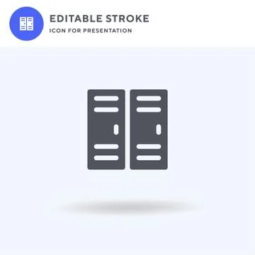 Lockers icon vector, filled flat sign, solid pictogram isolated on white, logo Stockillustratie