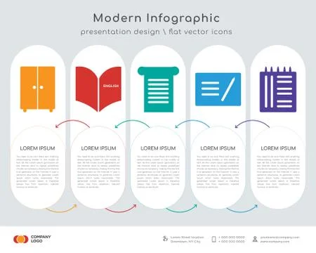 Lockers infographics design Stock Illustration