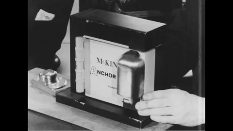 Lockers invented to pattern copyright and trademark registration - 1959 Stock Footage 98093979