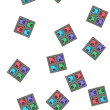 Lockers kindergarten vector seamless pattern Ilustración de archivo