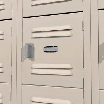 Lockers With Opening Doors 3D Model