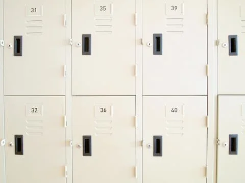 Lockers in a school Stock Photos