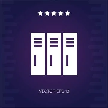 Lockers vector icon Stock Illustration