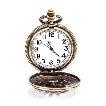 Locket clock isolated Stock Photos