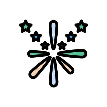 Locket flat color icon Stock Illustration