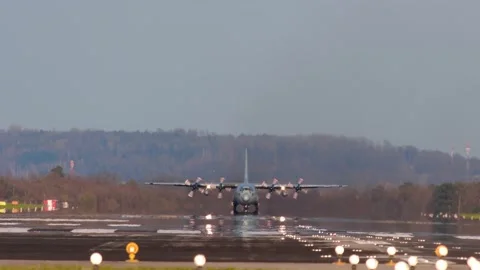 Lockheed c-130 hercules of the austrian air force "bundesheer" Stock Footage 151418425