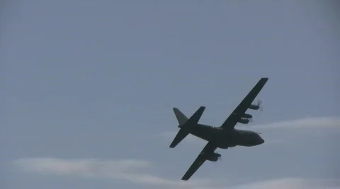 	Lockheed C-130 "Hercules" - nat sound Video stock 648730